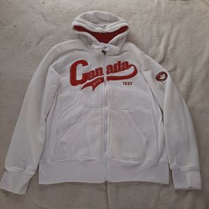 Canada Weather Gear White Hoodie Size M